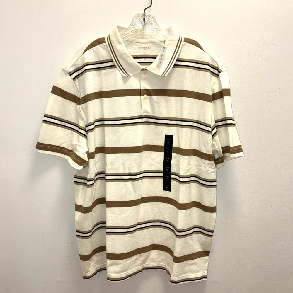 Banana Republic Pique Striped Polo Size XL